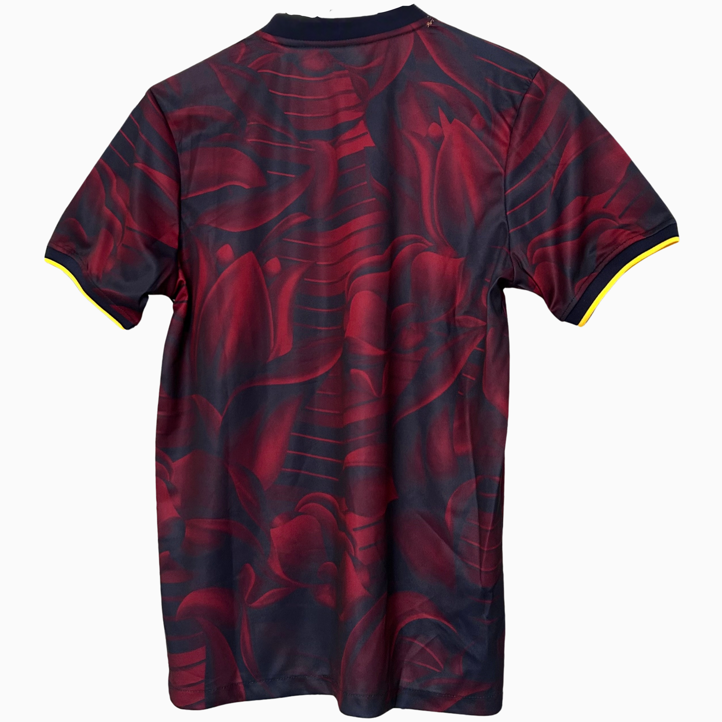 ELVN FC Barcelona floral kit featuring team jersey with floral pattern, vibrant colors, and team logo design.
