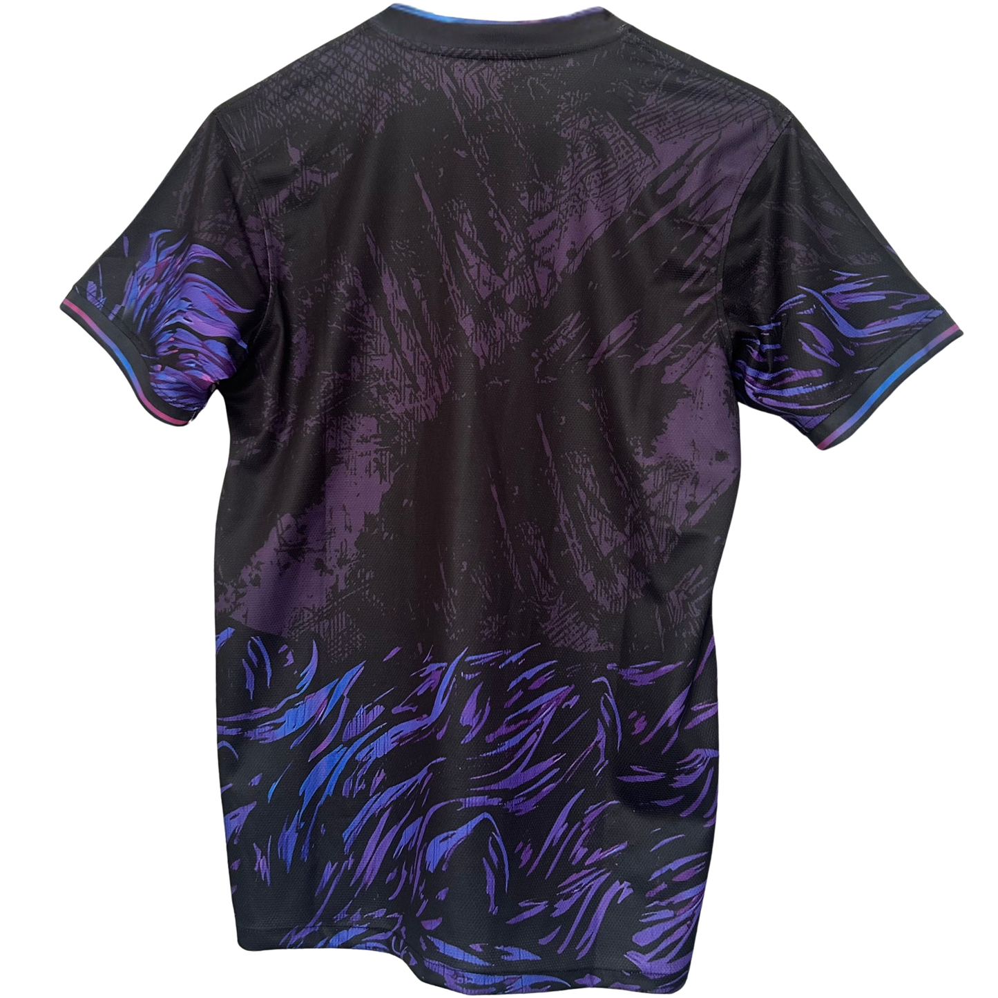 ELVN FC Barcelona purple Lion kit featuring the team’s crest and purple jersey, front view with detailed design elements.