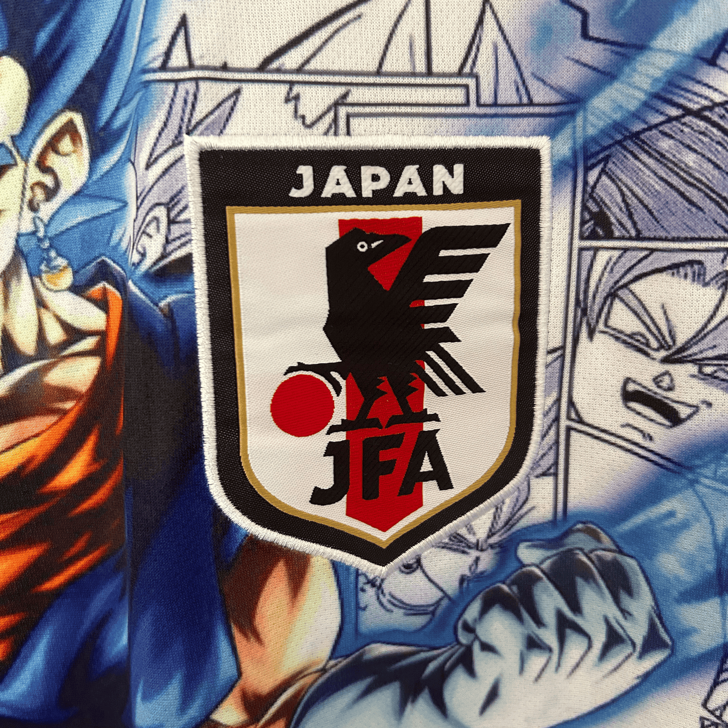ELVN Japan Blue Goku kit featuring a detailed Goku figure with vibrant blue outfit and accessories for anime fans and collectors.