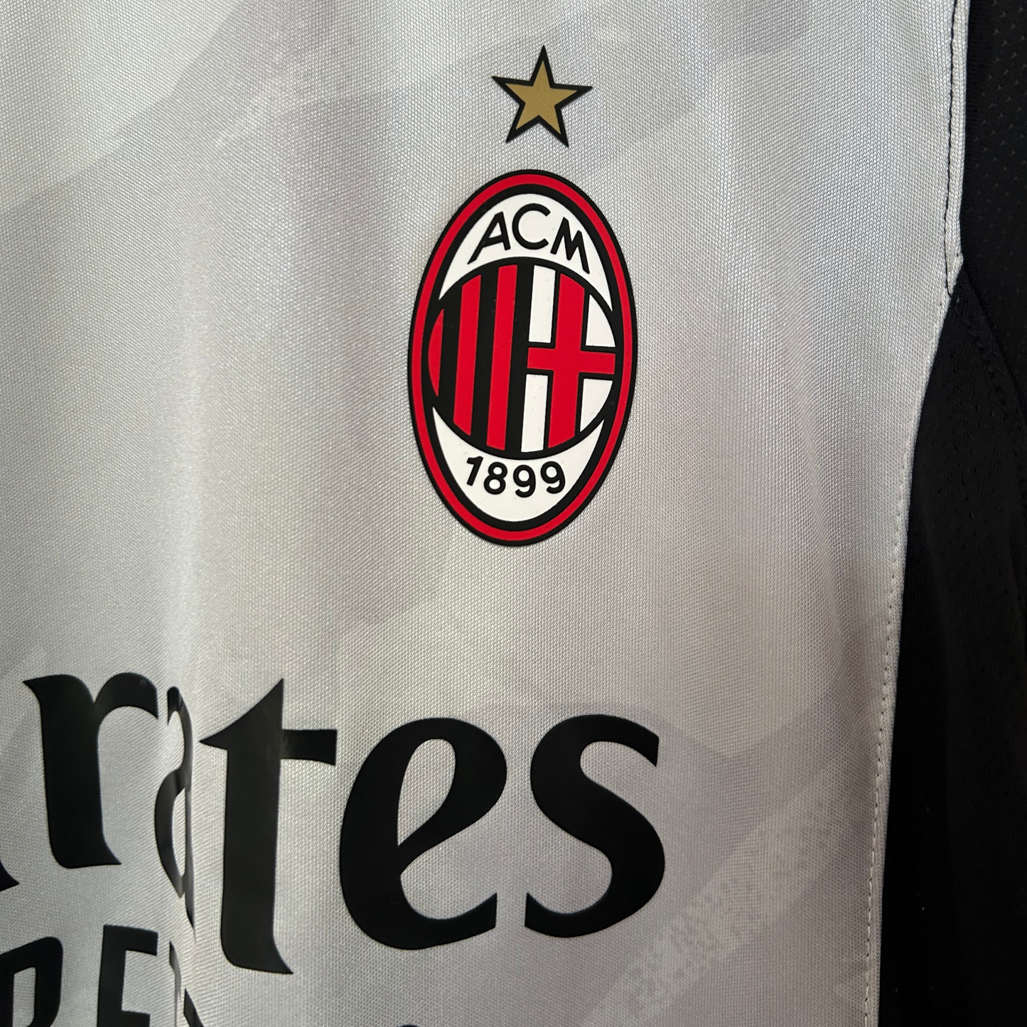AC Milan x Slam Jam kit by ELVN, featuring a stylish football jersey with team and brand logos on the front.