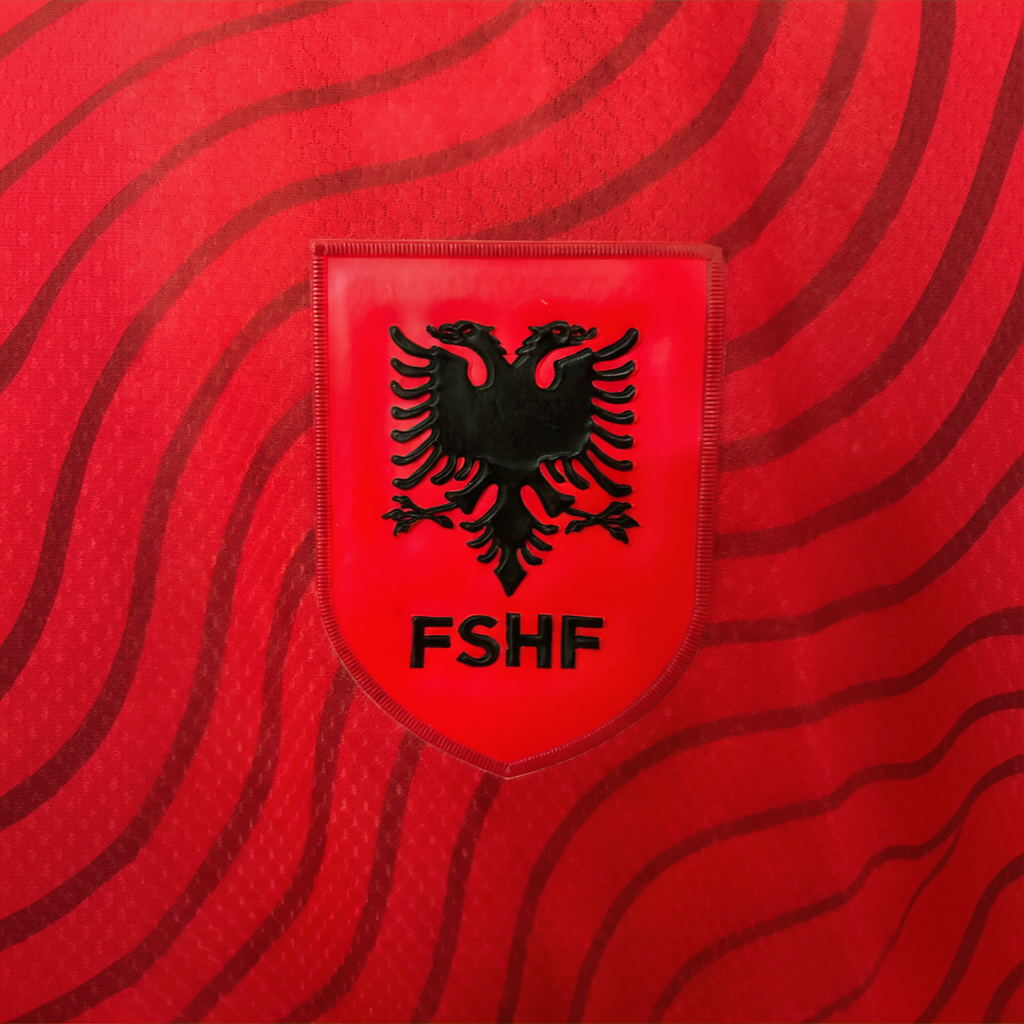 Albania home football kit 2026 by ELVN, featuring the team jersey with national flag colors and design details.