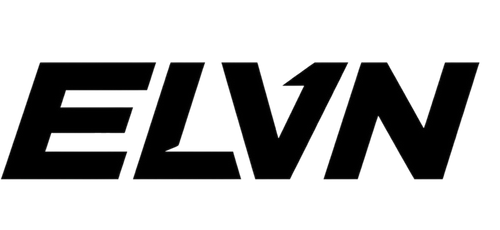 Black 'ELVN' logo on a white background