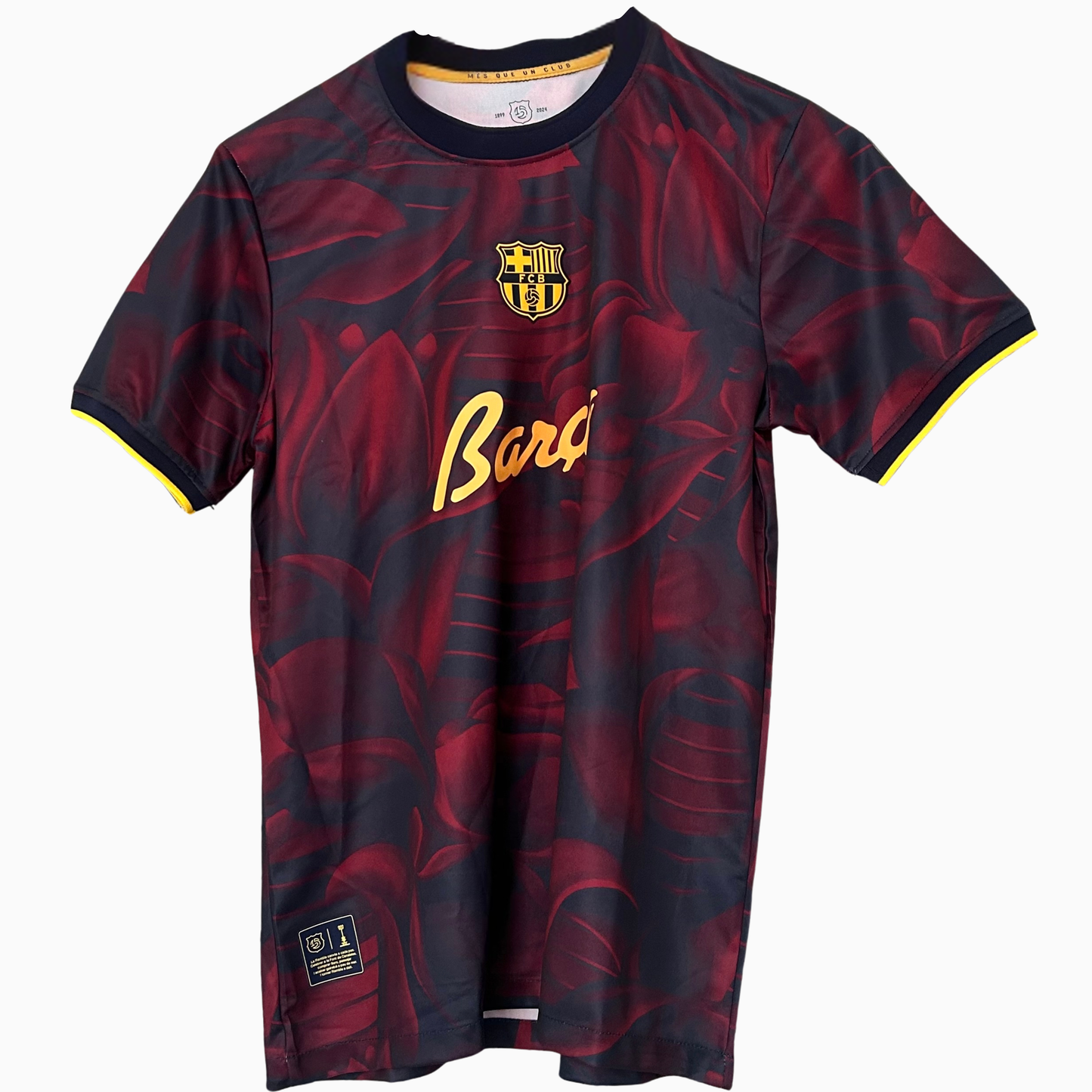 FC Barcelona floral kit by ELVN featuring team crest and floral design on the jersey and shorts.