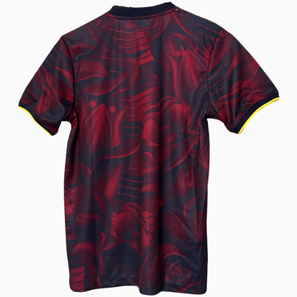 ELVN FC Barcelona floral kit featuring team jersey with floral pattern, vibrant colors, and team logo design.