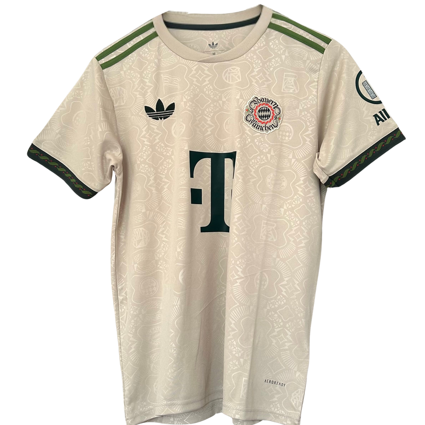 FC Bayern Munich Oktoberfest kit by ELVN, featuring traditional Bavarian-style clothing with Bayern Munich logo and team colors.