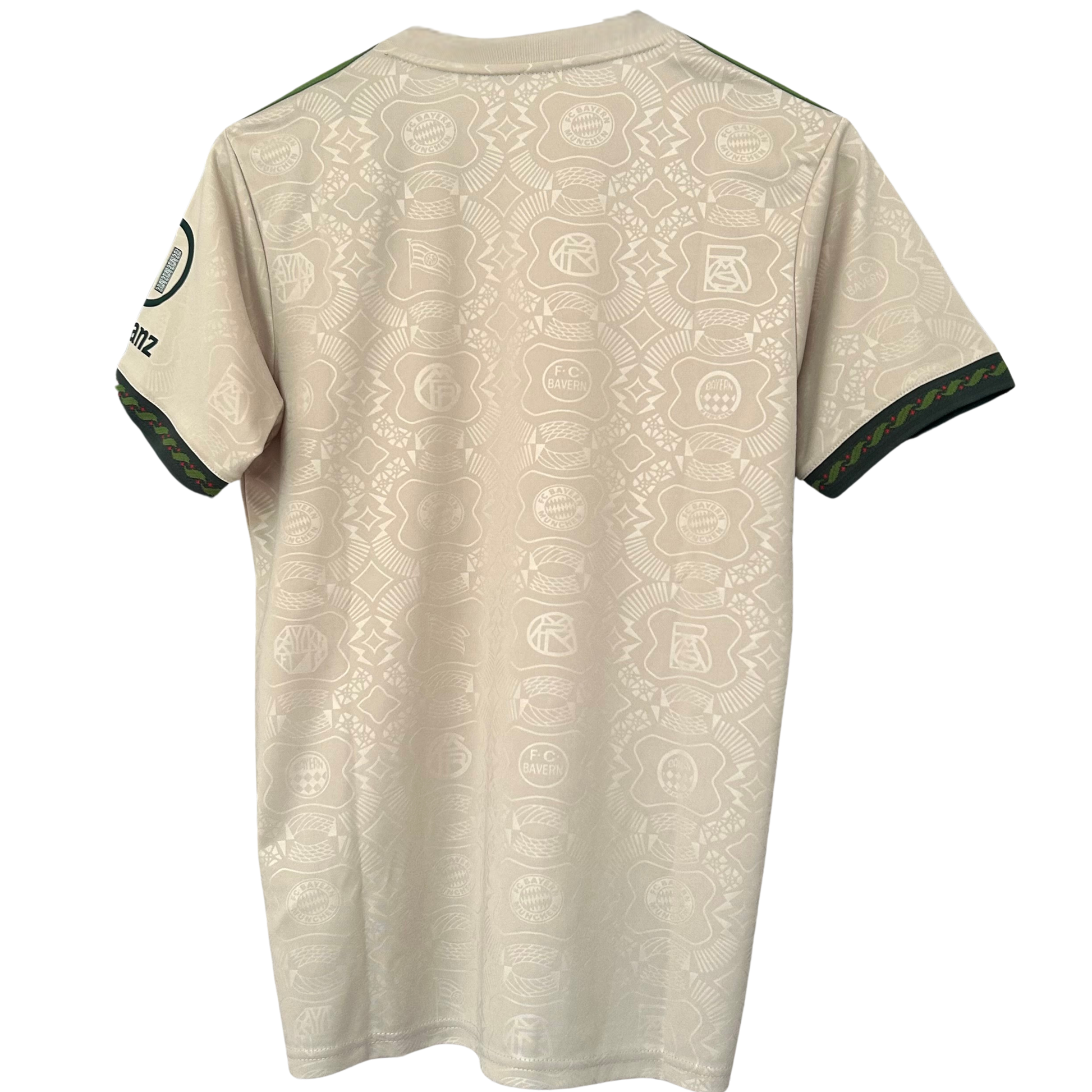 FC Bayern Munich Oktoberfest kit by ELVN, featuring traditional Bavarian-inspired design and team logo on the clothing.