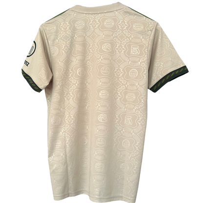 FC Bayern Munich Oktoberfest kit by ELVN, featuring traditional Bavarian-inspired design and team logo on the clothing.