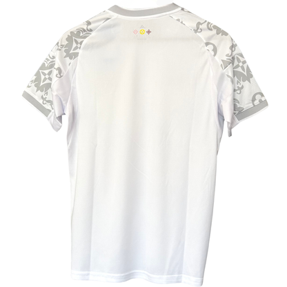 Real Madrid x Louis Vuitton kit by ELVN, featuring the official team jersey with Louis Vuitton branding and team logos.