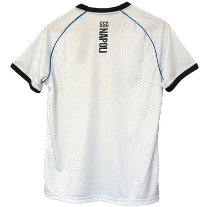 ELVN SSC Napoli training kit 2025/26 featuring team logo and athletic apparel, including jersey and shorts, on a plain background.