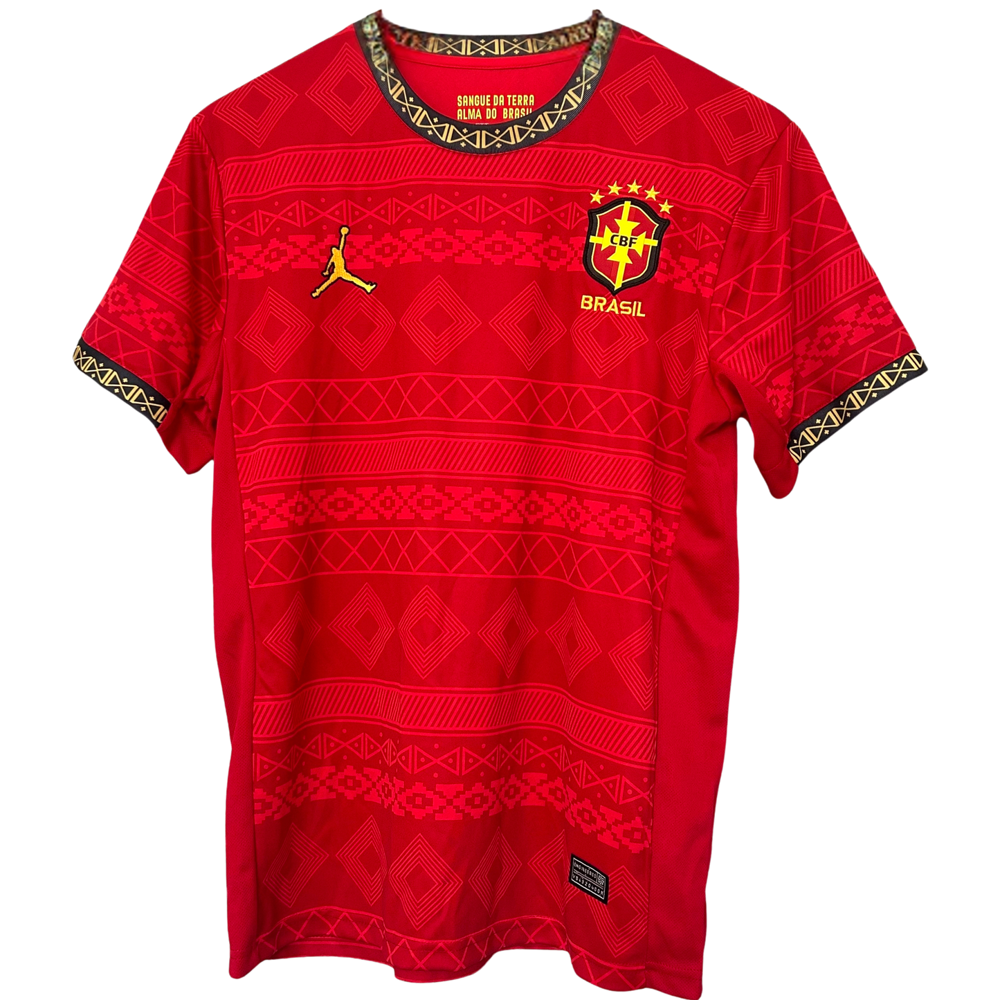 ELVN Brazil all-red sports kit with red jersey and shorts, perfect for soccer or team sports.