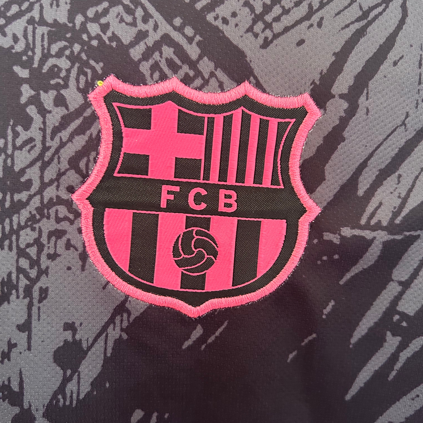 FC Barcelona pink Lion kit by ELVN, featuring the team logo and pink jersey with lion emblem on the front.