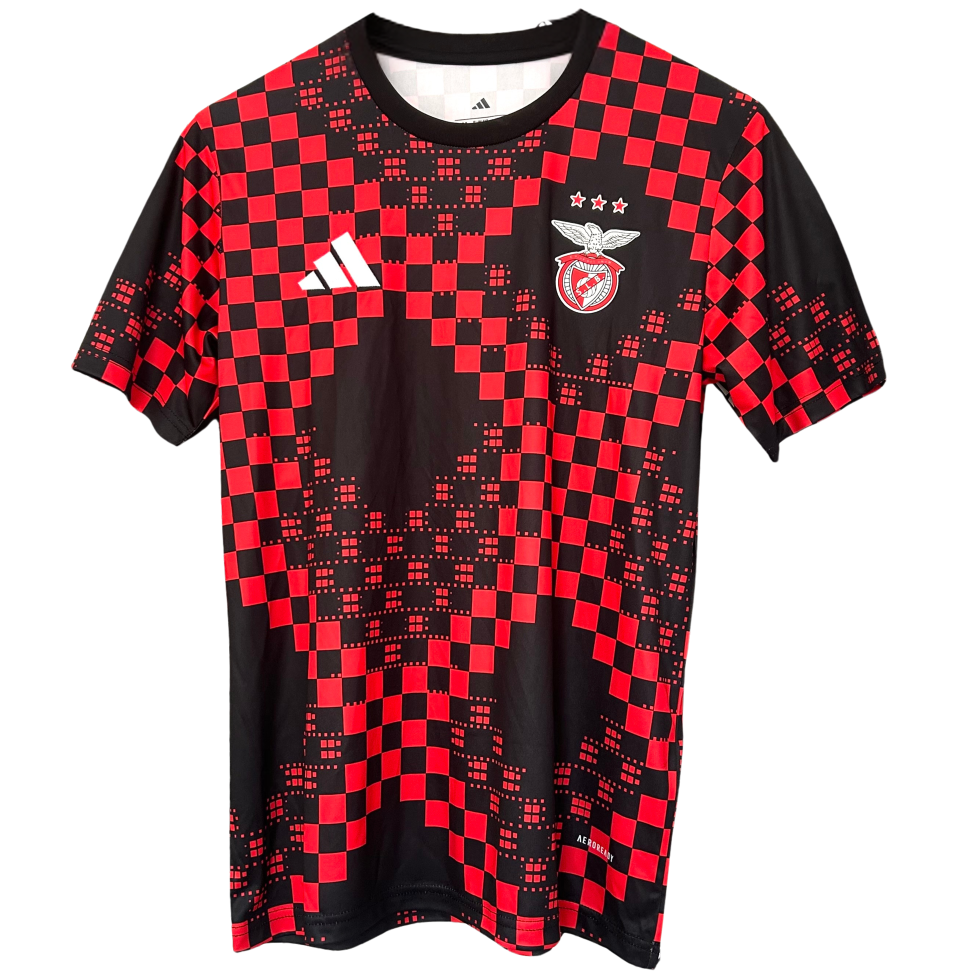 ELVN Benfica pre-match kit 2025/26 showing the jersey with team logo and matching shorts, designed for fans and players.