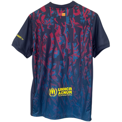 FC Barcelona pre-match kit 2025/26 by ELVN featuring the team jersey, shorts, and matching accessories on a plain background