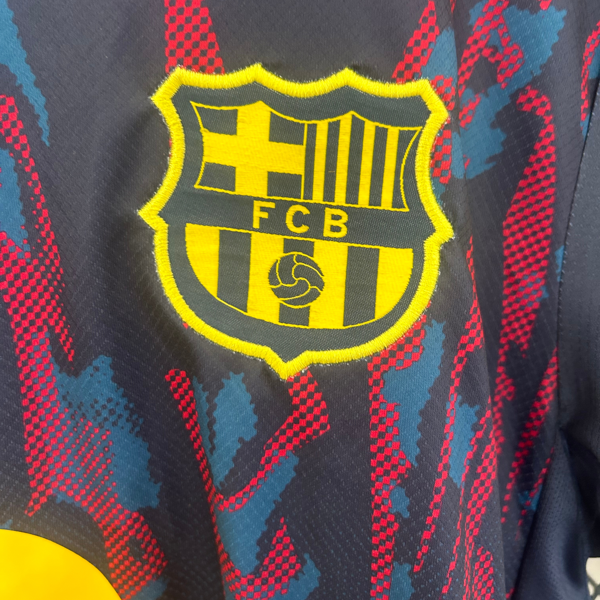 FC Barcelona pre-match kit 2025/26 by ELVN, featuring the team jersey with club crest and matching shorts, ready for game day