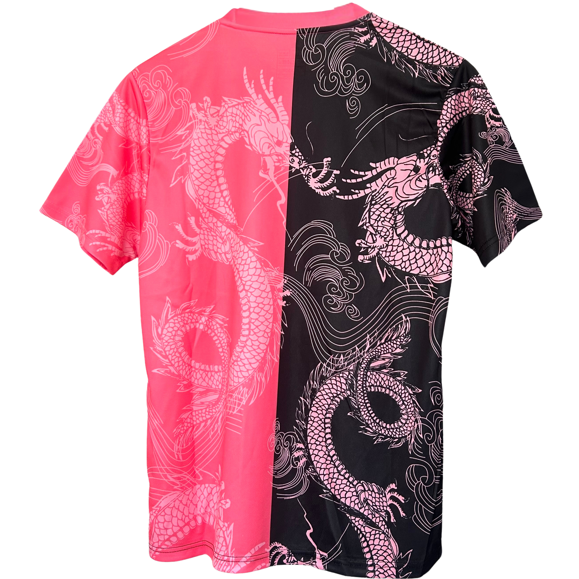 ELVN Real Madrid Dragon Rose Noir kit featuring a black jersey with red accents and team logo design.