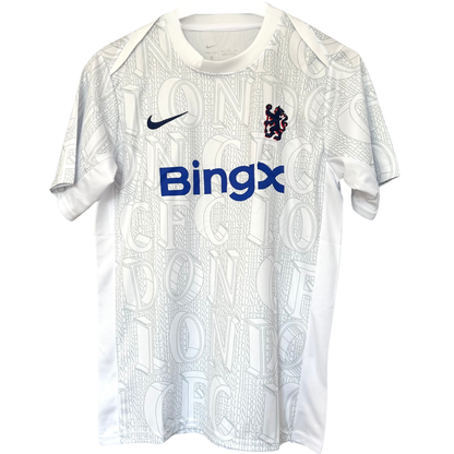 ELVN Chelsea Academy Pro Pre-Match Kit 2025/26 featuring team jersey, shorts, and matching accessories on display.