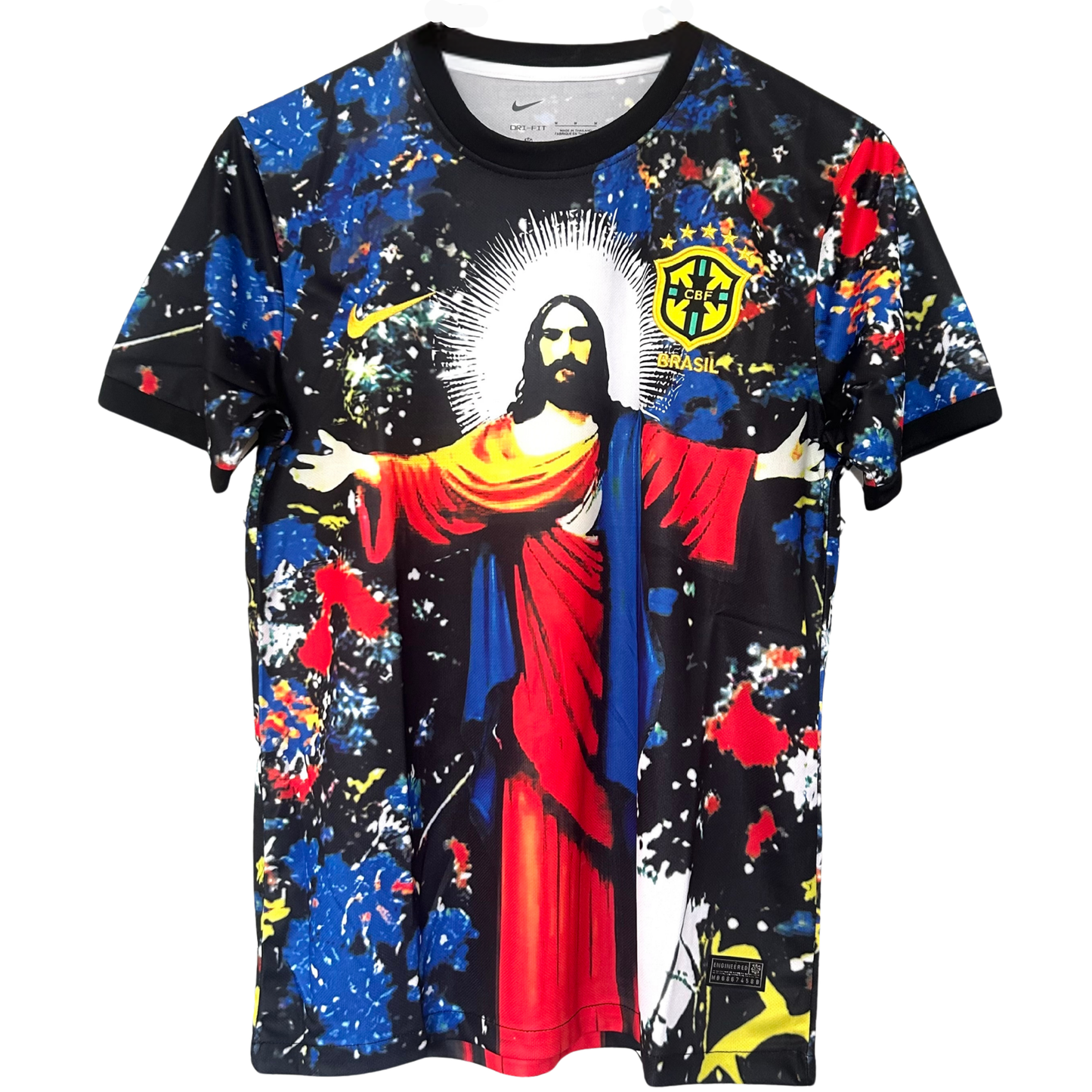 ELVN Brazil Jesus Christ kit featuring religious icons and accessories on a vibrant display, ideal for spiritual or cultural use.