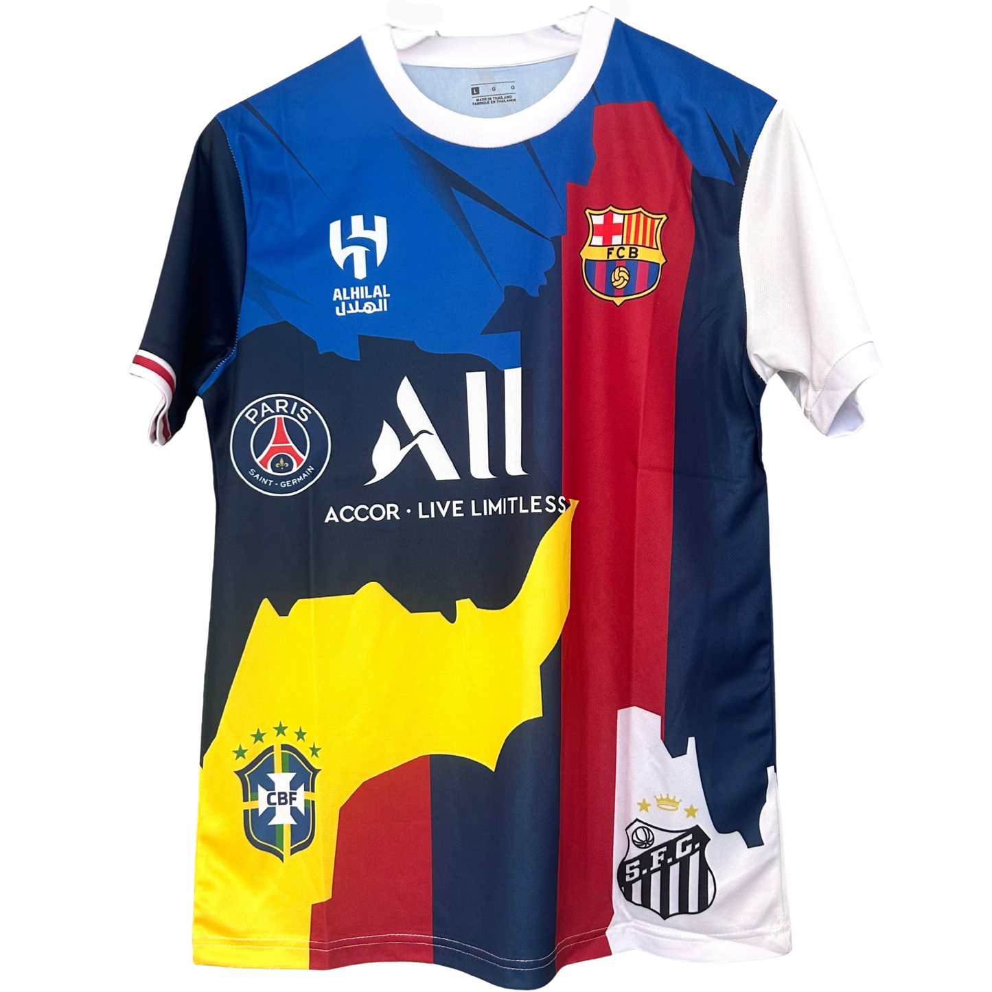 ELVN Neymar Career Kit featuring a soccer jersey, shorts, and accessories for young football fans and players.