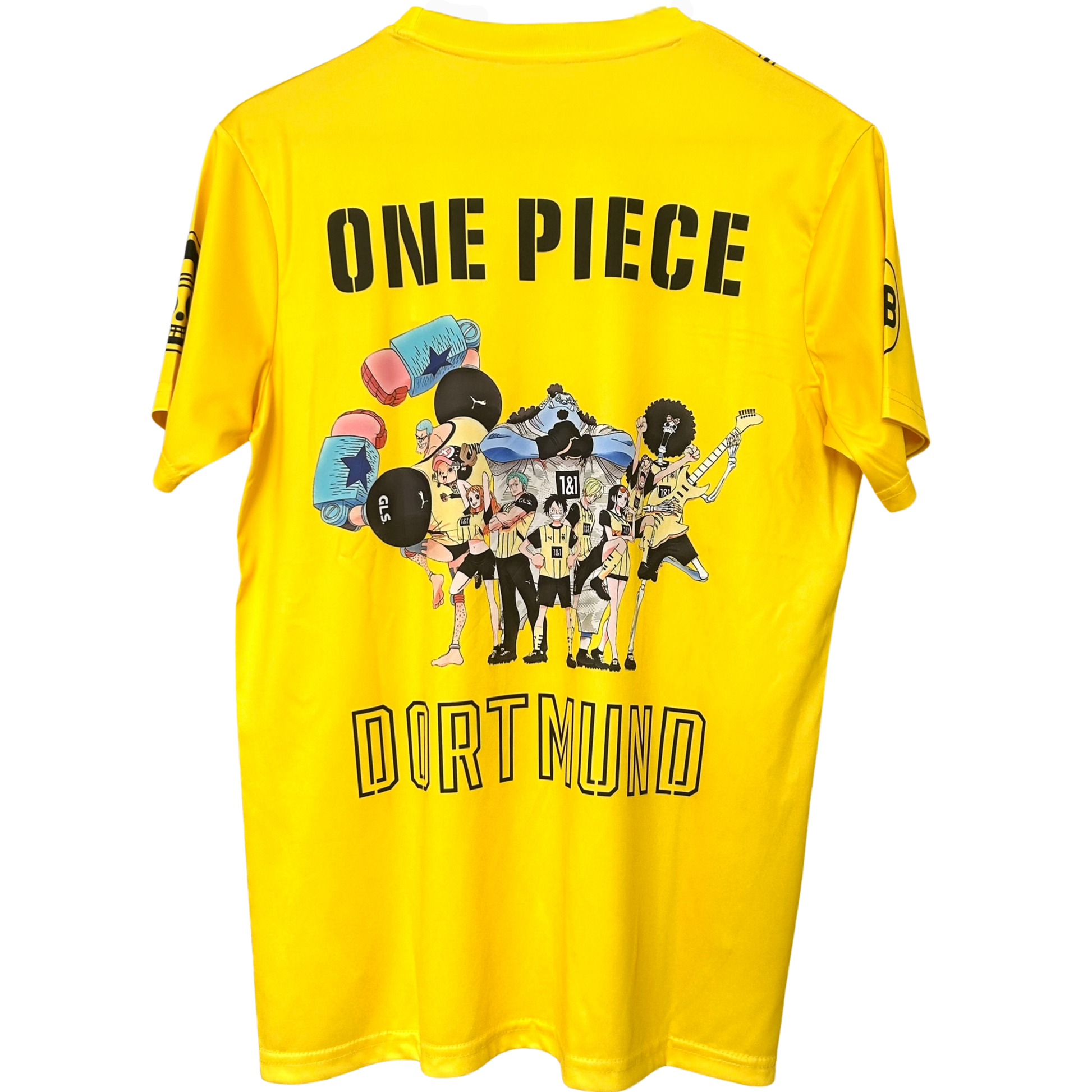 ELVN Borussia Dortmund X One Piece kit featuring team jersey with logo and design elements, displayed flat on a white background.
