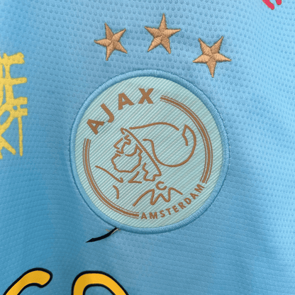 ELVN AJAX X Bob Marley Amsterdam kit featuring colorful packaging and branded accessories inspired by reggae culture