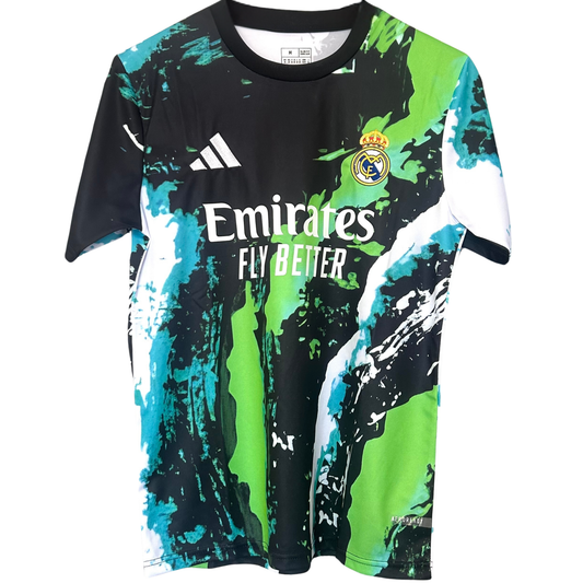 ELVN Real Madrid energy kit with logo and vibrant design, ideal for sports and active wear enthusiasts.