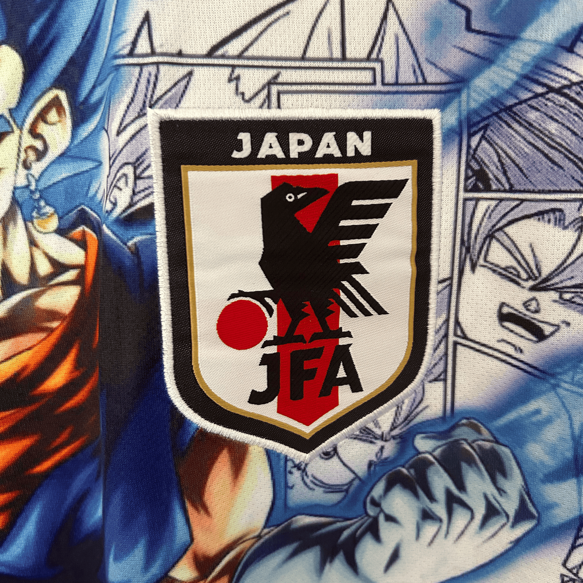 ELVN Japan Blue Goku kit featuring a detailed Goku figure with vibrant blue outfit and accessories for anime fans and collectors.
