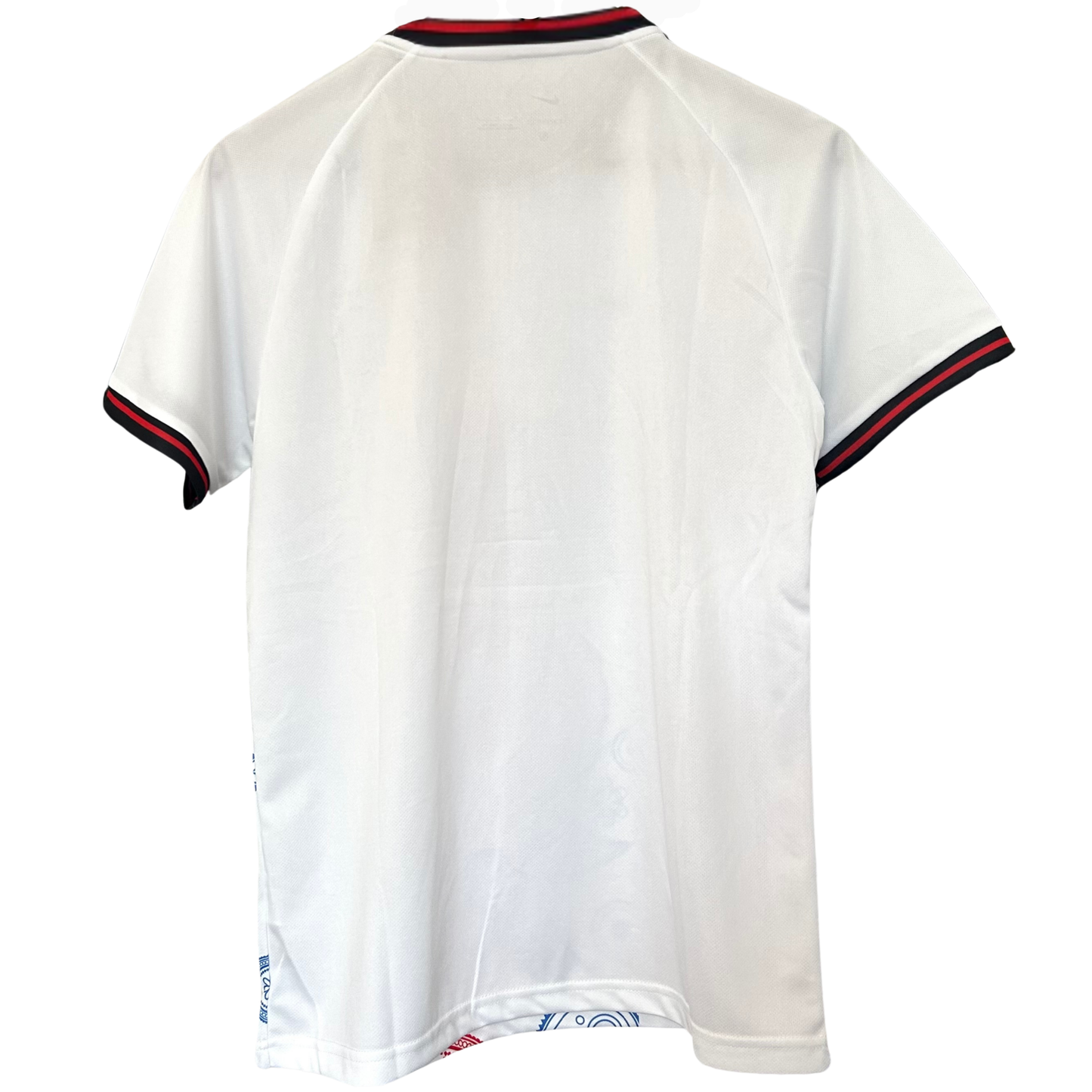 FC Barcelona paisley white kit by ELVN, featuring the team's jersey with paisley pattern and team crest on the front.
