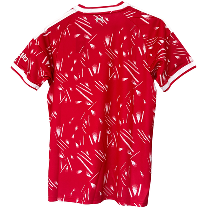 Liverpool home kit 2026/27 by ELVN featuring red jersey with team crest and white accents, displayed on a mannequin.