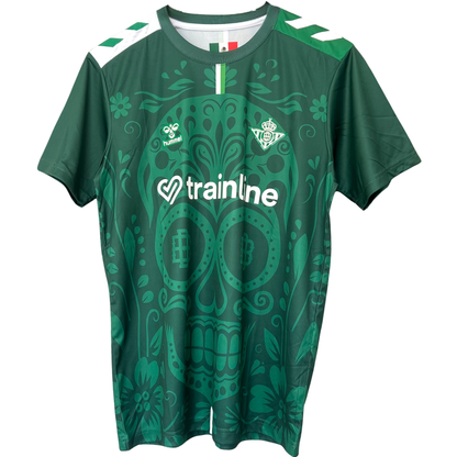 ELVN Real Betis Day of the Dead kit featuring vibrant team-themed face paint and accessories for celebration.