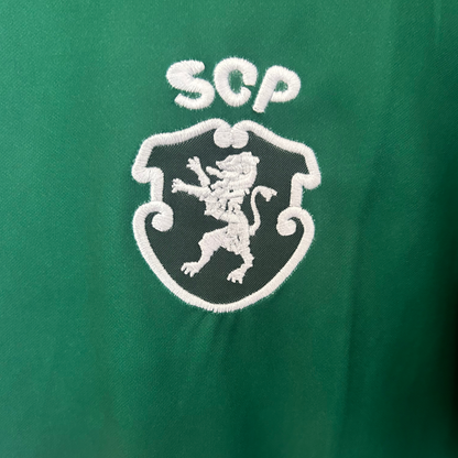 ELVN Sporting CP Heritage Kit featuring green and red jersey with club crest, displayed flat on a white background.