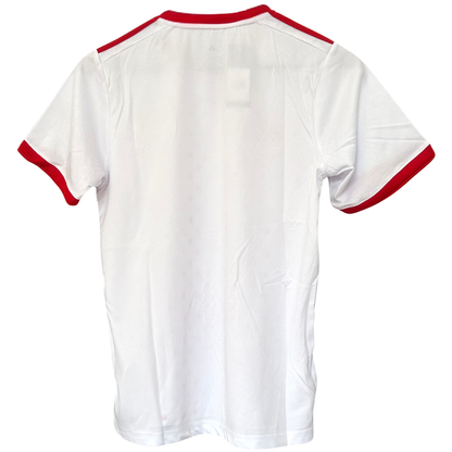 White Sevilla FC pre-match kit 2025/26 by ELVN, featuring the team logo and design details on the jersey.