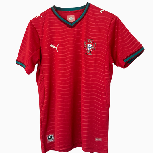 Portugal home kit 2026 by ELVN, featuring the official team jersey with red and green design and team logo on the front.