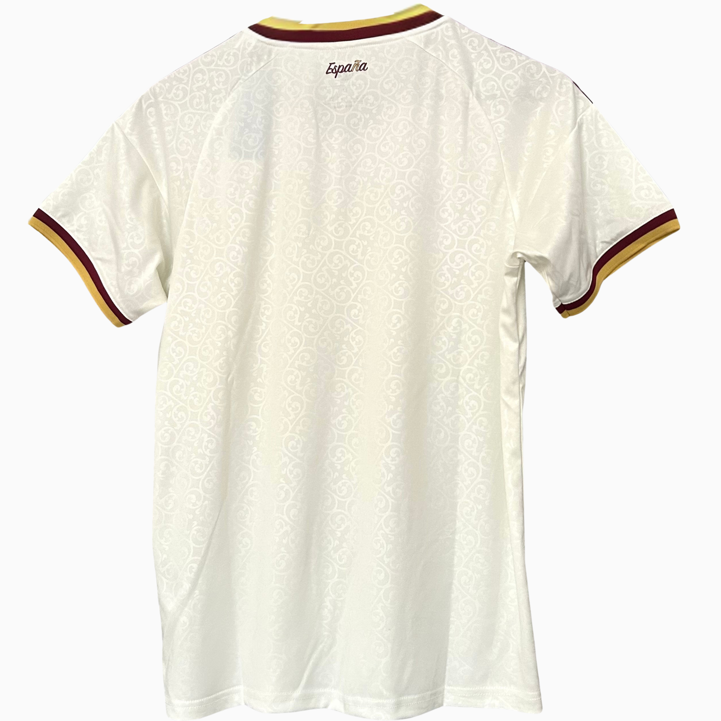 Elvn Spain Away Kit 2026 featuring team jersey with Spain national team logo and vibrant red and yellow design.