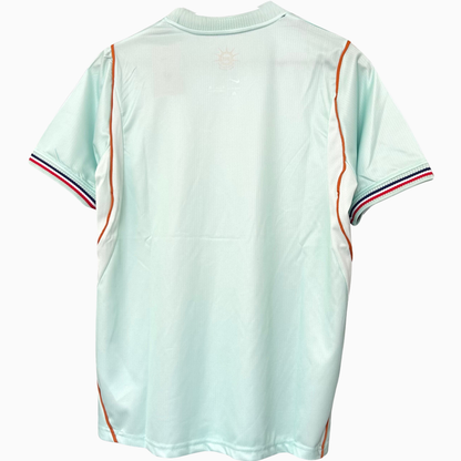 Elvn France Away Kit 2026 soccer jersey in blue with team logo and design details, displayed on a plain background.