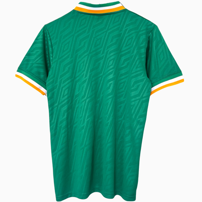 ELVN Ireland St. Patrick’s Day home kit 2026 featuring green jersey, shorts, and socks with shamrock details for festive celebrations.