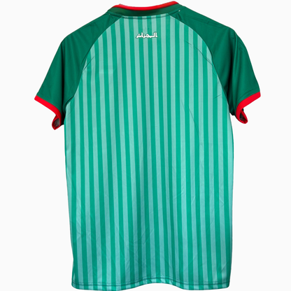 Algeria away kit 2026 by ELVN, featuring the team’s official green and white jersey with national emblem and modern design.