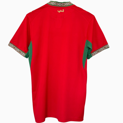 ELVN Morocco Home Kit 2026 with red and green jersey, white shorts, and matching socks, designed for passionate fans.