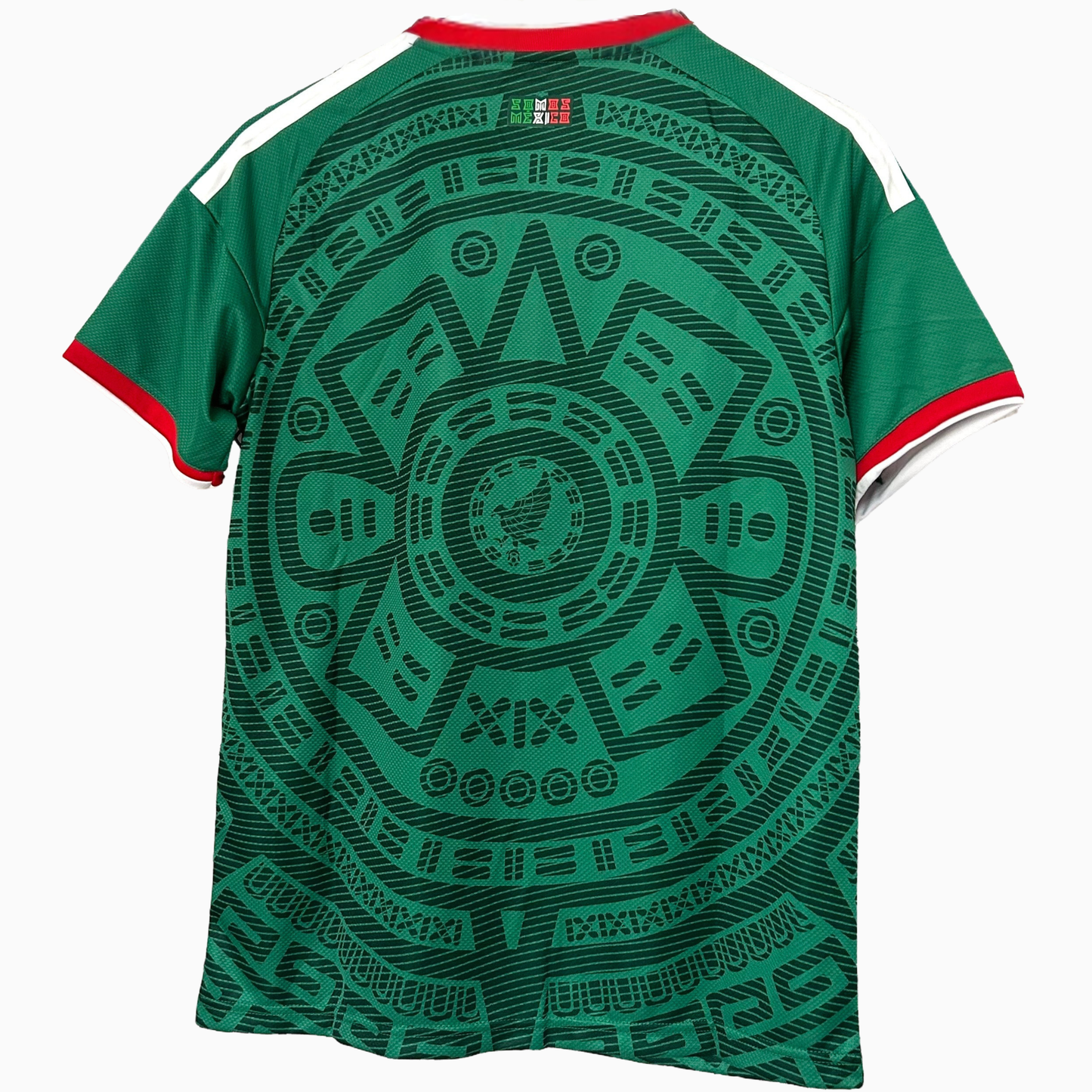 Mexico home kit 2026 soccer jersey by ELVN, featuring team colors and logo, displayed on a flat surface.