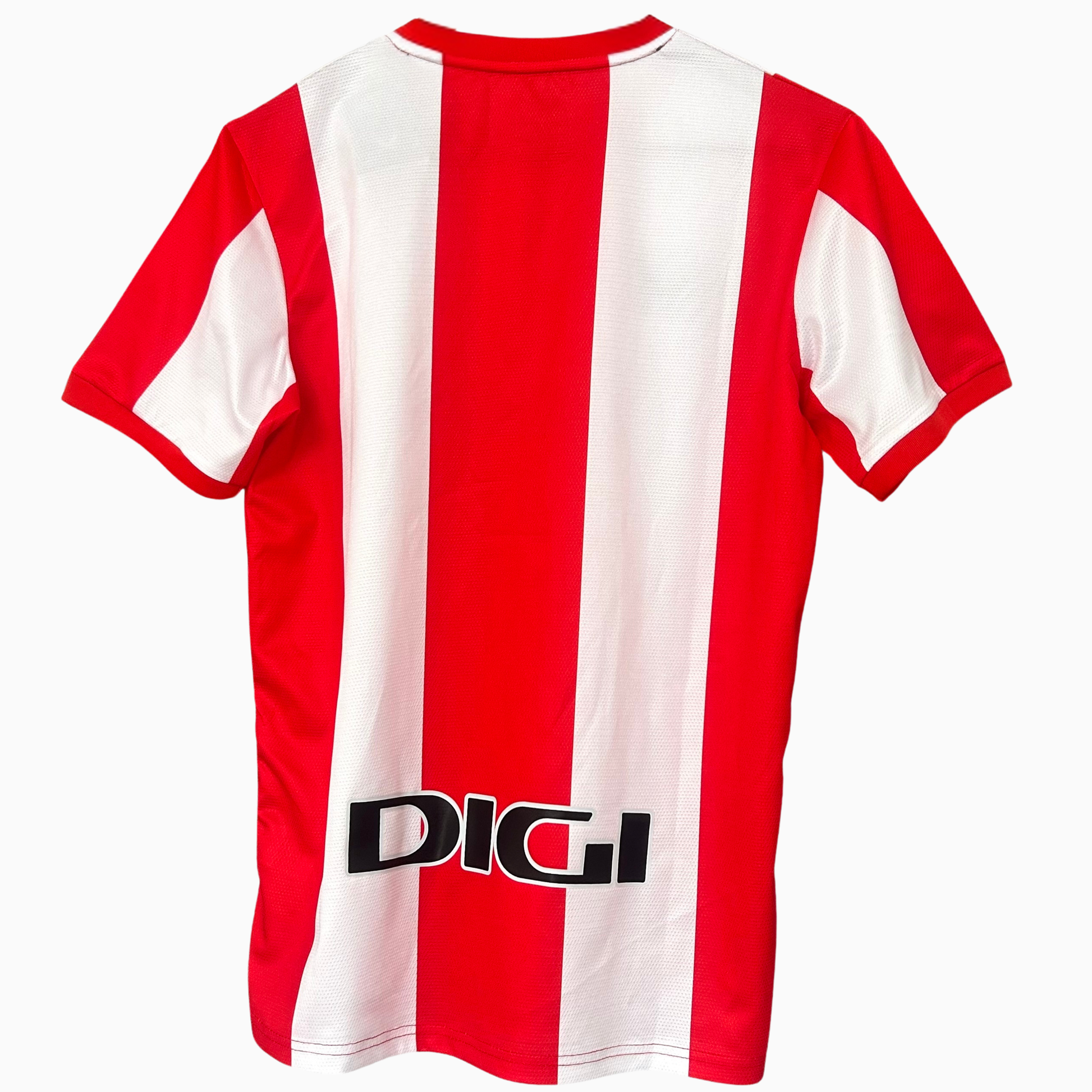 ELVN Athletic Bilbao home kit 2026/27 with team crest and traditional red and white stripes, displayed on a mannequin.
