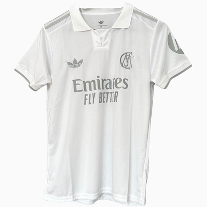 Real Madrid 125th anniversary kit by ELVN, featuring the team’s official jersey with celebratory design and club crest.