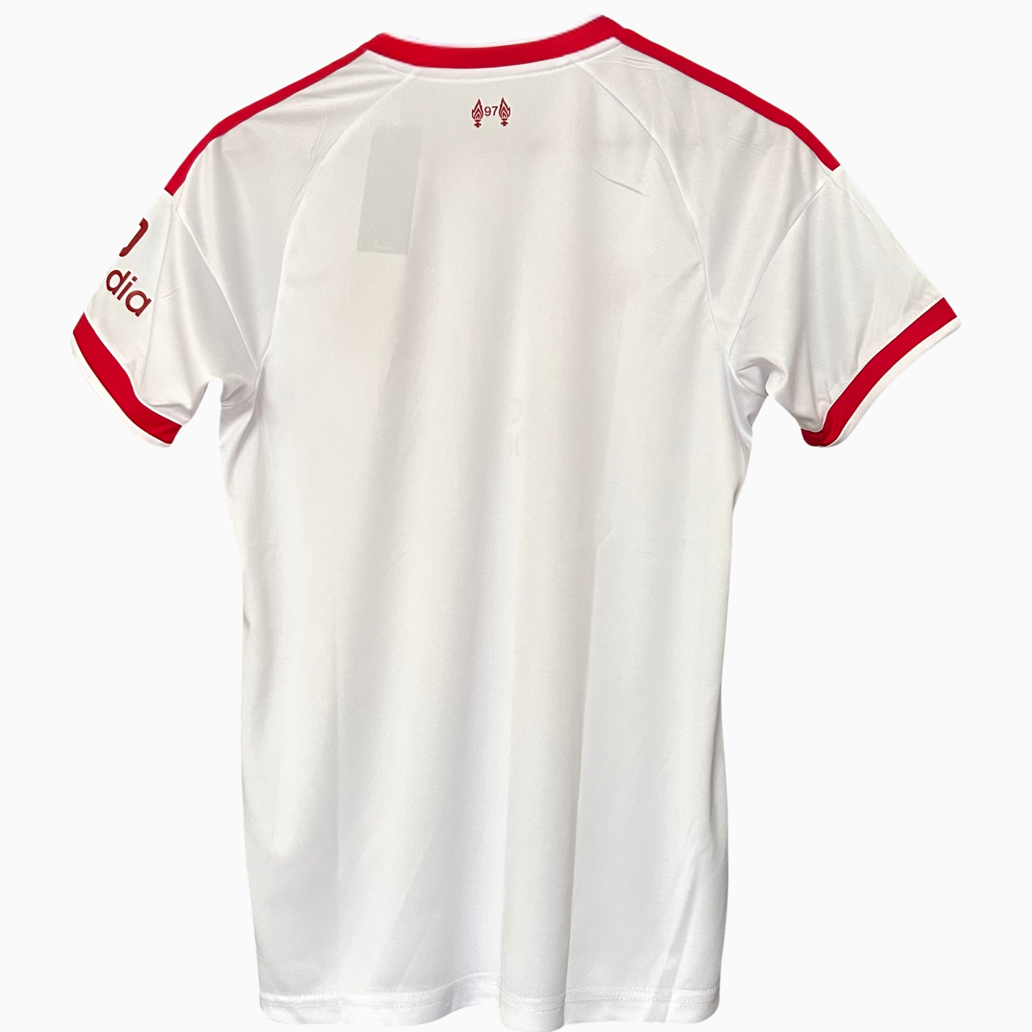 Liverpool away kit 2026/27 by ELVN, featuring the team jersey with distinctive design and club logo displayed.