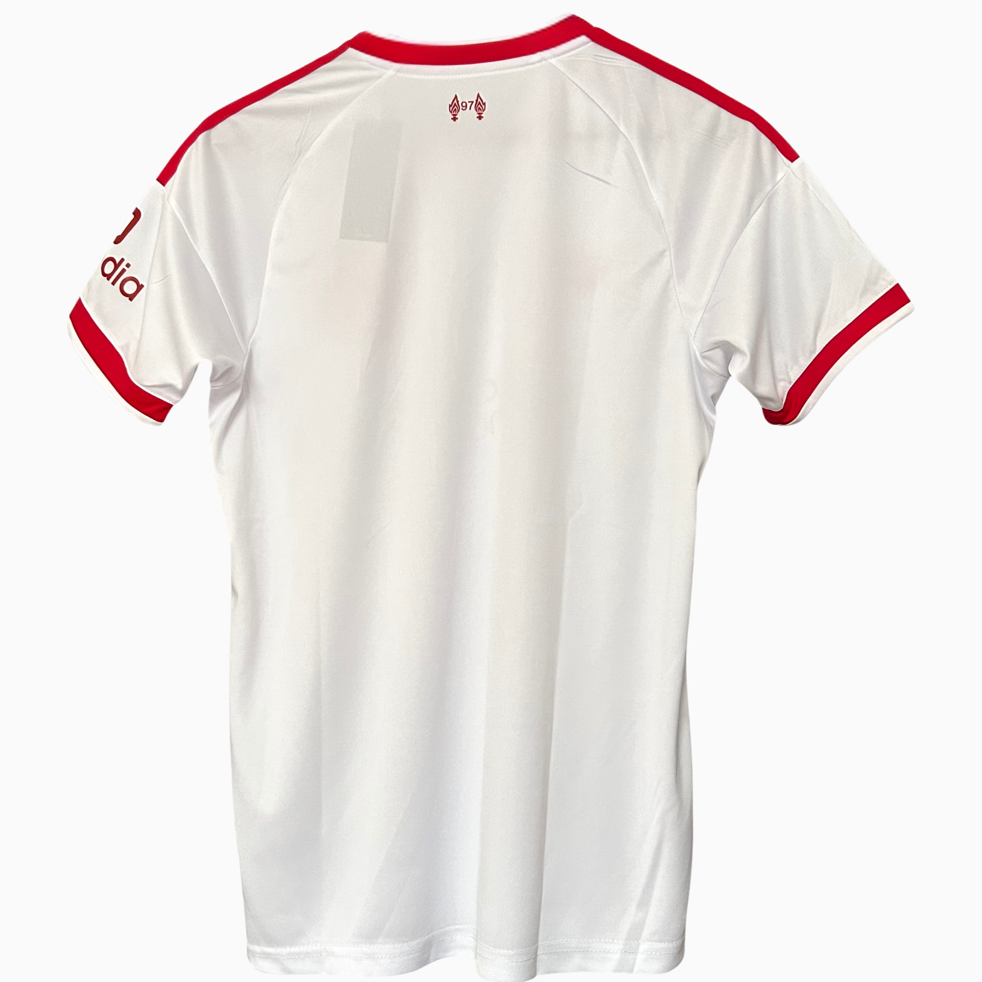Liverpool away kit 2026/27 by ELVN, featuring the team jersey with distinctive design and club logo displayed.