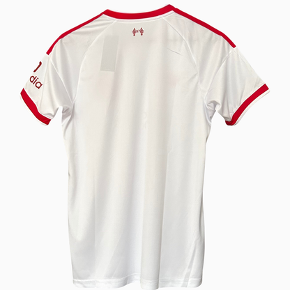 Liverpool away kit 2026/27 by ELVN, featuring the team jersey with distinctive design and club logo displayed.