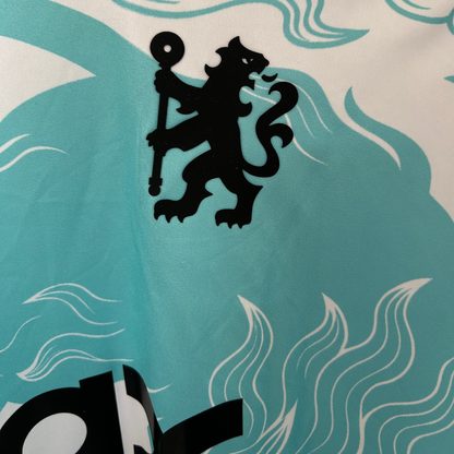 ELVN Chelsea Pre-Match Kit 2026/27 featuring team jersey and shorts in blue with club crest and branding.