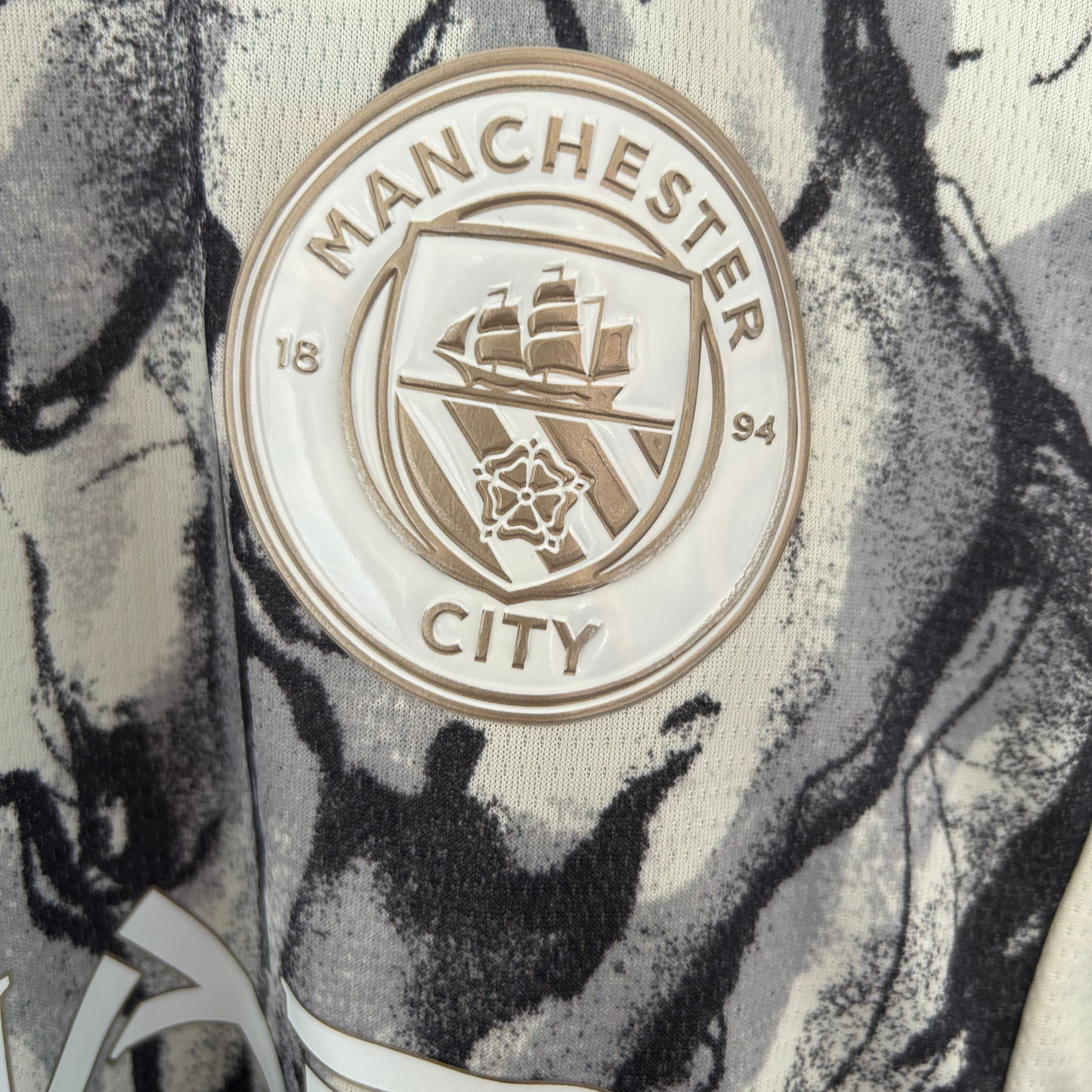 Manchester City pre-match kit 2026/27 by ELVN, featuring official team jersey with club crest and modern design elements.