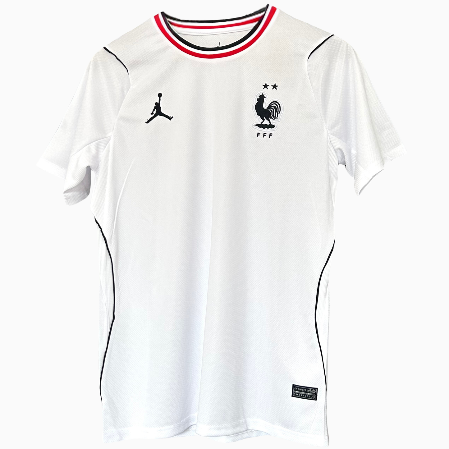 France Away Kit 2026 in white by ELVN, featuring the jersey with team logo and modern design elements.