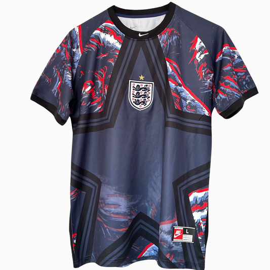 ELVN England Hollywood goalkeeper kit 2026, featuring a navy and white jersey with team logo and matching shorts and gloves.