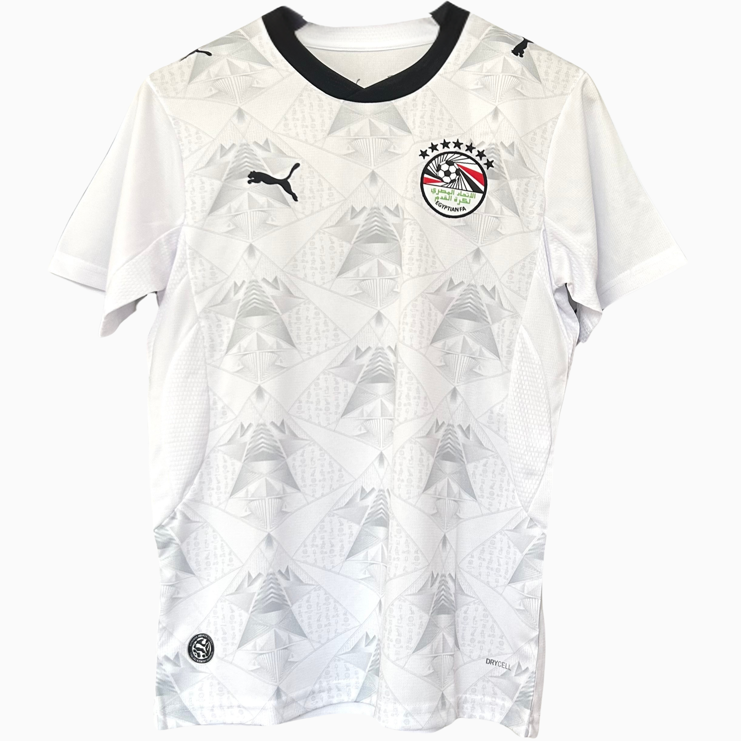 Egypt Away Kit 2026 by ELVN featuring team jersey with red and white design, including Egypt national team emblem.