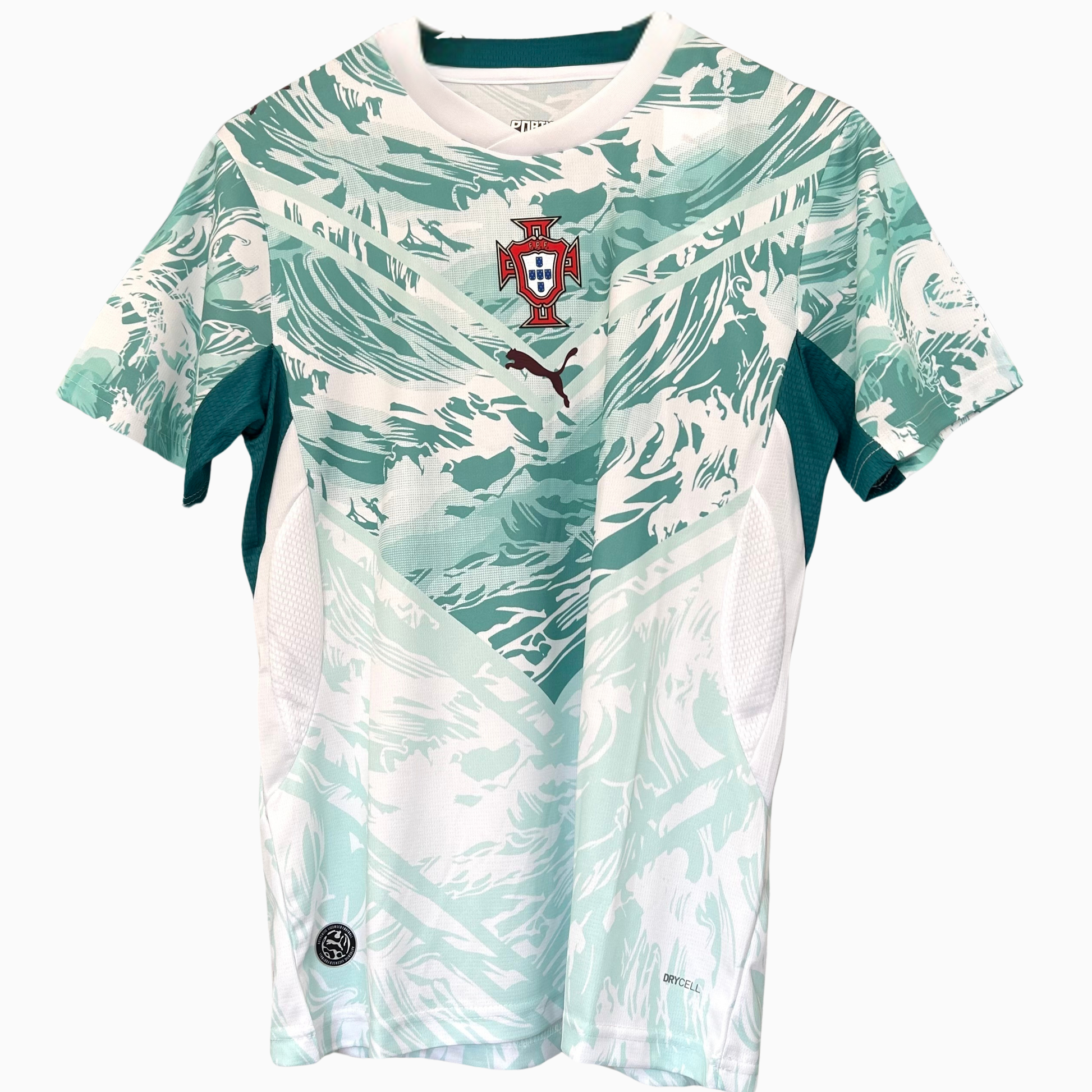Portugal away kit 2026 by ELVN featuring the team jersey with Portugal flag and design details on the front.