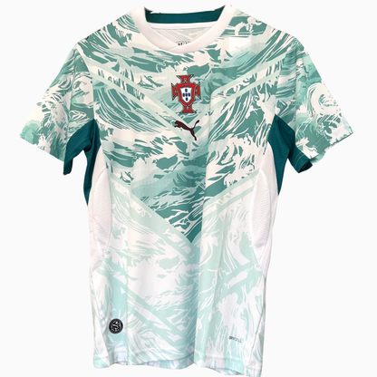 Portugal away kit 2026 by ELVN featuring the team jersey with Portugal flag and design details on the front.